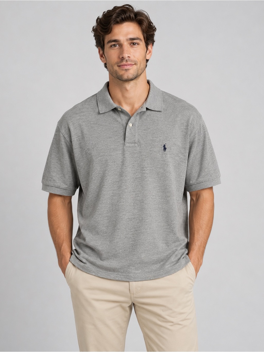 Polo Ralph Lauren Men’s Gray Polo Shirt – Size Large